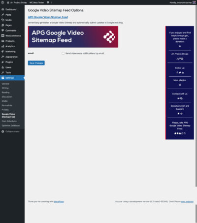 APG Google Video Sitemap Feed