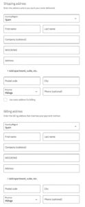 WC – APG NIF/CIF/NIE - Campos del checkout de bloques