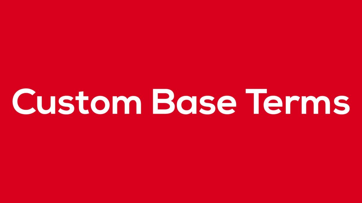 Custom Base Terms - Blog