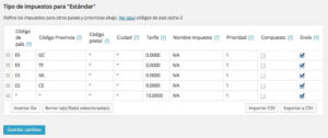 IVA estándar en WooCommerce 2.1