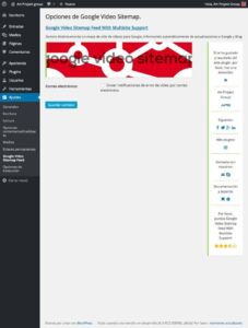 Plugin APG Google Video Sitemap Feed versión 1.5