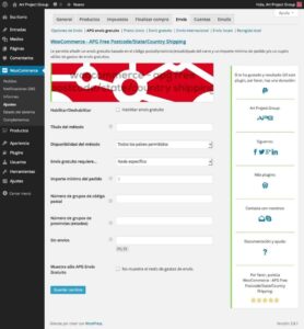 Plugin WC – APG Free Shipping version 0.5