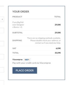 Plugin WC - APG Viacompras payment gateway. Página de pedido