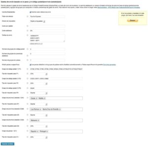 Tercer paso de configuración del plugin WC - APG Weight Shipping